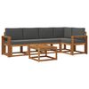 vidaXL Conjunto de Sof&aacute;s para Exterior 6 unid. Natural e Antracite