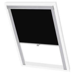 vidaXL Persiana de enrolar opaca preto MK06, GGL e GGU