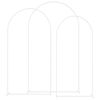 vidaXL Arco de Casamento 3 pcs Branco A&ccedil;o