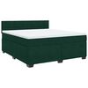 vidaXL Cama com molas/colch&atilde;o 180x200 cm veludo verde-escuro
