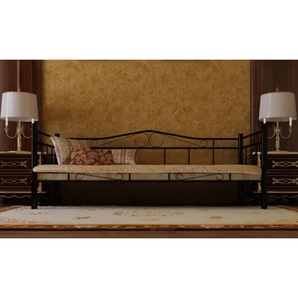 vidaXL Estrutura sofá-cama 90x200 cm metal preto
