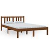 vidaXL Estrutura de cama 120x200 cm madeira maci&ccedil;a castanho mel