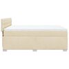 vidaXL Cama com molas/colch&atilde;o 140x190 cm tecido cor creme