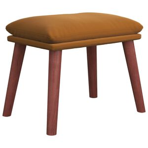 vidaXL Apoio de p&eacute;s 45x29,5x35 veludo castanho