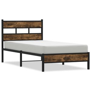 vidaXL Cama sem colch&atilde;o com cabeceira 90x200 cm carvalho sonoma