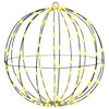 vidaXL Bola com 160 LEDs Branco quente 50,5 x 50,5 x 52 cm Metal