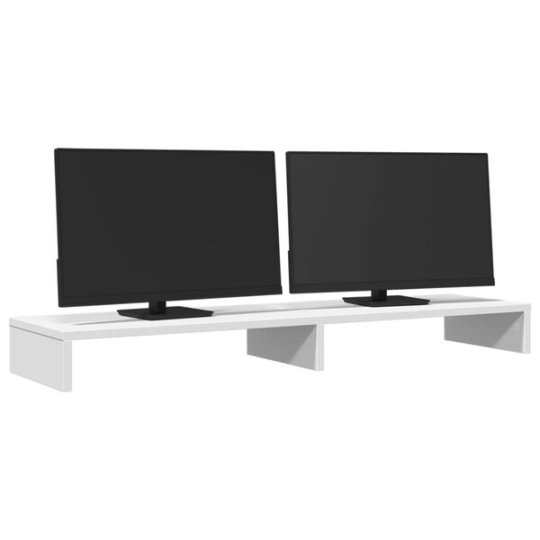 vidaXL Suporte para monitor 100x27x10 cm derivados de madeira branco