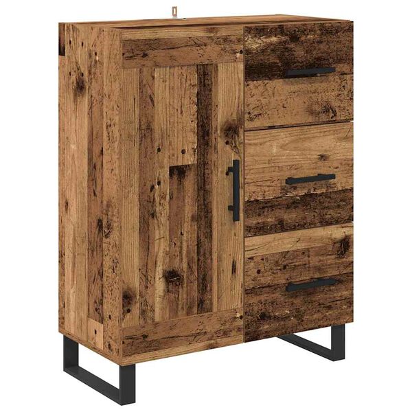vidaXL Buffet com gaveta Madeira Antiga 69,5 x 34 x 90 cm