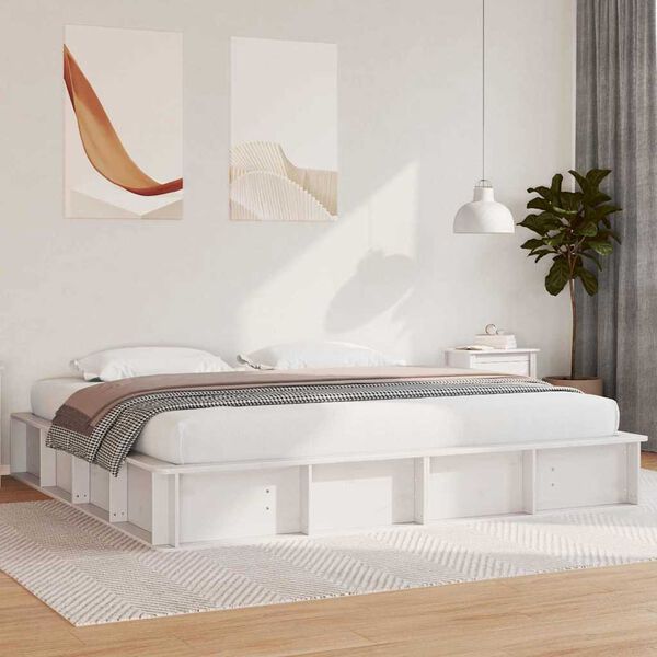 vidaXL Estrutura da Cama Branco 180 x 200 cm