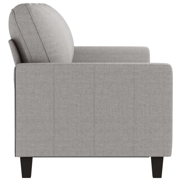 vidaXL Sof&aacute; de 3 lugares 180 cm tecido cinza-claro