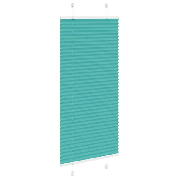 vidaXL Gasolina verde Plissada Cega 65x100 cm Largura Tecido 64,4 cm