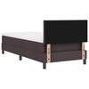 vidaXL Cama Box com colch&atilde;o Marrom Escuro 90 x 190 cm tecido