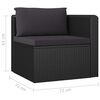 vidaXL 9 pcs conjunto lounge de jardim c/ almofad&otilde;es vime PE preto