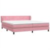 vidaXL Cama com molas colch&otilde;es 200x210 cm veludo rosa