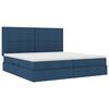 vidaXL Cama com arruma&ccedil;&atilde;o e colch&atilde;o Azul 200 x 200 cm Poli&eacute;ster