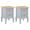 vidaXL Mesas-de-cabeceira 2 pcs 35x30x49 cm MDF cinzento