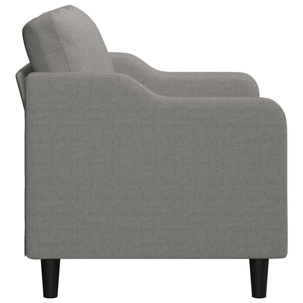 vidaXL Sof&aacute; de 2 lugares em tecido 140 cm cinzento-escuro