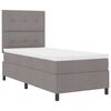 vidaXL Cama Box com colch&atilde;o Cinzento-acastanhado 90 x 190 cm tecido