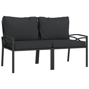 vidaXL Cadeiras de jardim c/ almofad&otilde;es cinzentos 2 pcs 62x75x79cm a&ccedil;o