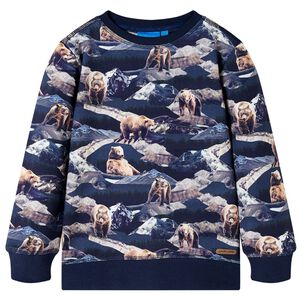 vidaXL Sweatshirt para crian&ccedil;a azul-marinho 116
