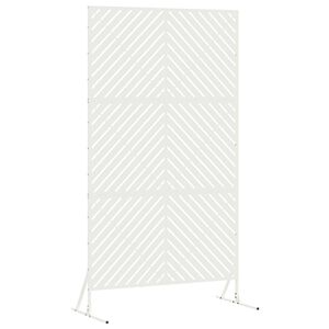vidaXL Protetor de Privacidade Branco 100 x 50 x 180 cm Aço
