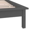 vidaXL Estrutura cama c/ LED solteiro 75x190cm madeira maci&ccedil;a cinzento