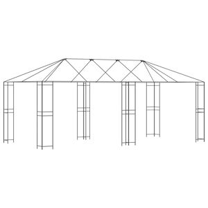 vidaXL Estrutura de Gazebo Sem Tecido de Gazebo 6 x 3 m Preto A&ccedil;o