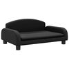 vidaXL Cama para c&atilde;es 70x45x30 cm couro artificial preto