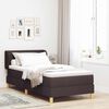 vidaXL Cama Box com colch&atilde;o Marrom Escuro 90 x 190 cm tecido