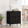 vidaXL Buffet com gaveta Carvalho Preto 60 x 35 x 70 cm