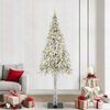 vidaXL &Aacute;rvore de Natal com 300 LEDs com suporte Branco 210 cm PE e A&ccedil;o