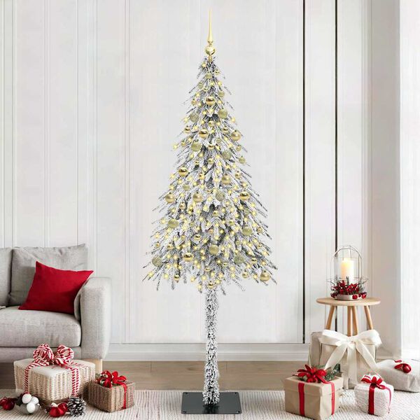 vidaXL &Aacute;rvore de Natal com 300 LEDs com suporte Branco 210 cm PE e A&ccedil;o