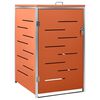 vidaXL Abrigo para caixote do lixo 69x77,5x115 cm a&ccedil;o inoxid&aacute;vel