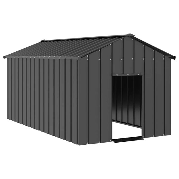 vidaXL Casota para cães com telhado 114x202x101 cm aço galvanizado