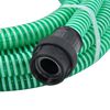 vidaXL Mangueira de sucção com conectores de PVC 1" 10 m PVC verde