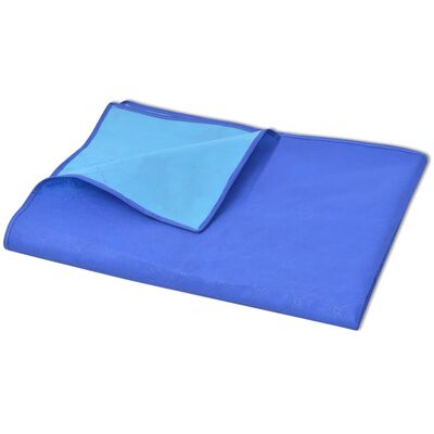 vidaXL Toalha de piquenique azul e azul claro 100x150 cm