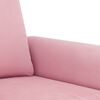 vidaXL 3 pcs conjunto de sof&aacute;s com almofad&otilde;es veludo rosa