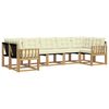 vidaXL Conjunto de Sof&aacute;s para Exterior 7 unid. Branco e Creme