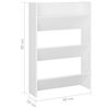 vidaXL Sapateiras de parede 2 pcs 60x18x90 cm contraplacado branco