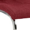 vidaXL Cadeiras de jantar cantilever 2 pcs tecido vermelho tinto