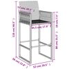 vidaXL Bancos de bar para jardim 2 pcs vime PE cinzento