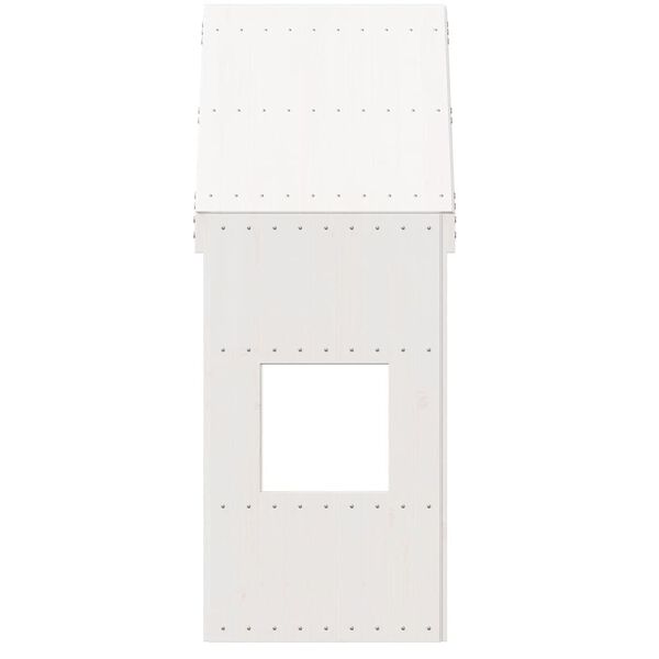 vidaXL Telhado de cama infantil 55x99x139,5 cm pinho maci&ccedil;o branco