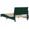 vidaXL Estrutura de cama sem colch&atilde;o Hanko 100x200 cm veludo verde-escuro
