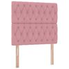 vidaXL Cama com arruma&ccedil;&atilde;o e colch&atilde;o Rosa 90 x 190 cm Veludo