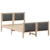 vidaXL Estrutura da cama castanho e cinzento-escuro 120 x 200 cm