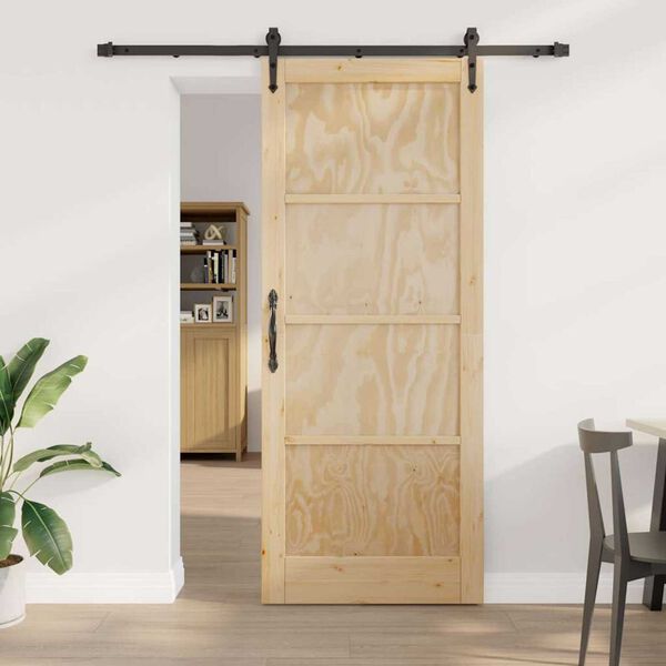 vidaXL Porta Deslizante ORKDAL Castanho 86 x 211 cm