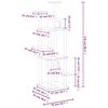 vidaXL Árvore p/ gatos c/ postes arranhadores sisal 176 cm cinza-claro