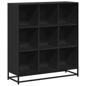 vidaXL Estante 97,5x33x107,5 cm derivados de madeira e metal preto
