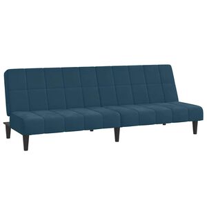 vidaXL Sof&aacute;-cama de 2 lugares veludo azul