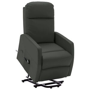 vidaXL Poltrona elev&aacute;vel couro artificial antracite